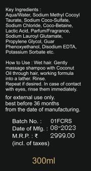 Black Hair Shampoo 3 in 1